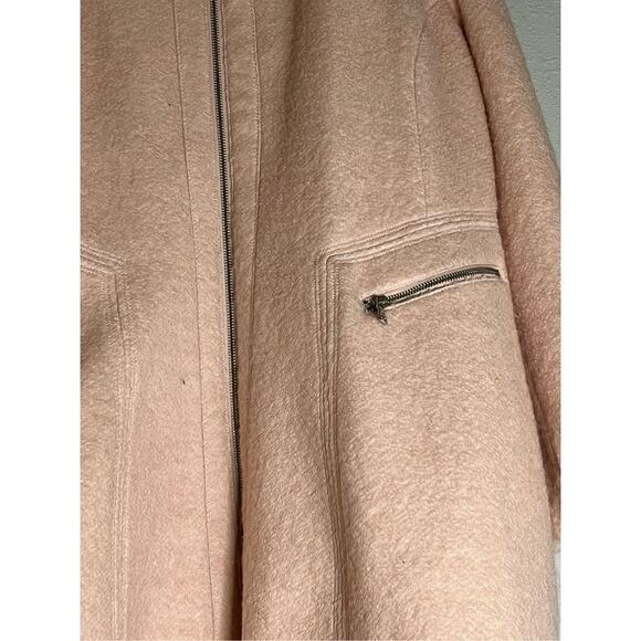 Jessica Simpson Tenth Anniversary Edition Wool Blend Zip Front Over Coat Pink 2x - Picture 6 of 9